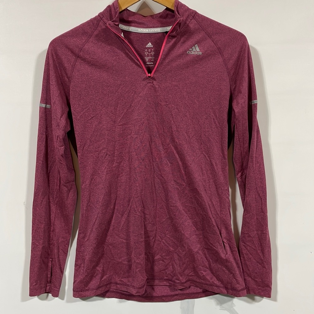 Adidas running athletic quarter zip top